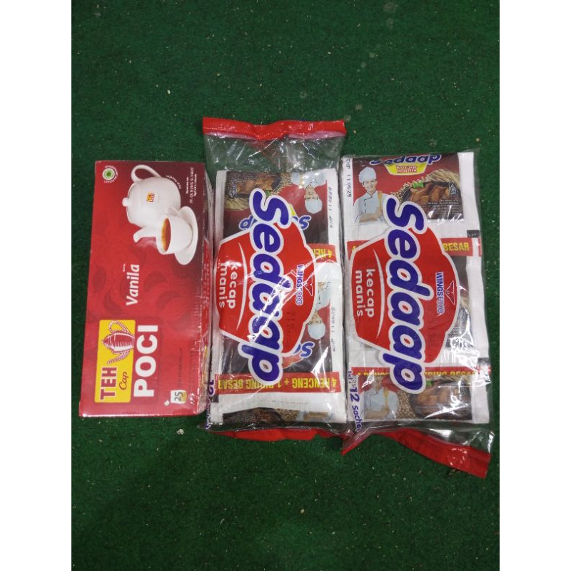 

Kecap Sedap 2renceng isi 24pcs+ Teh Poci Vanila 1pack