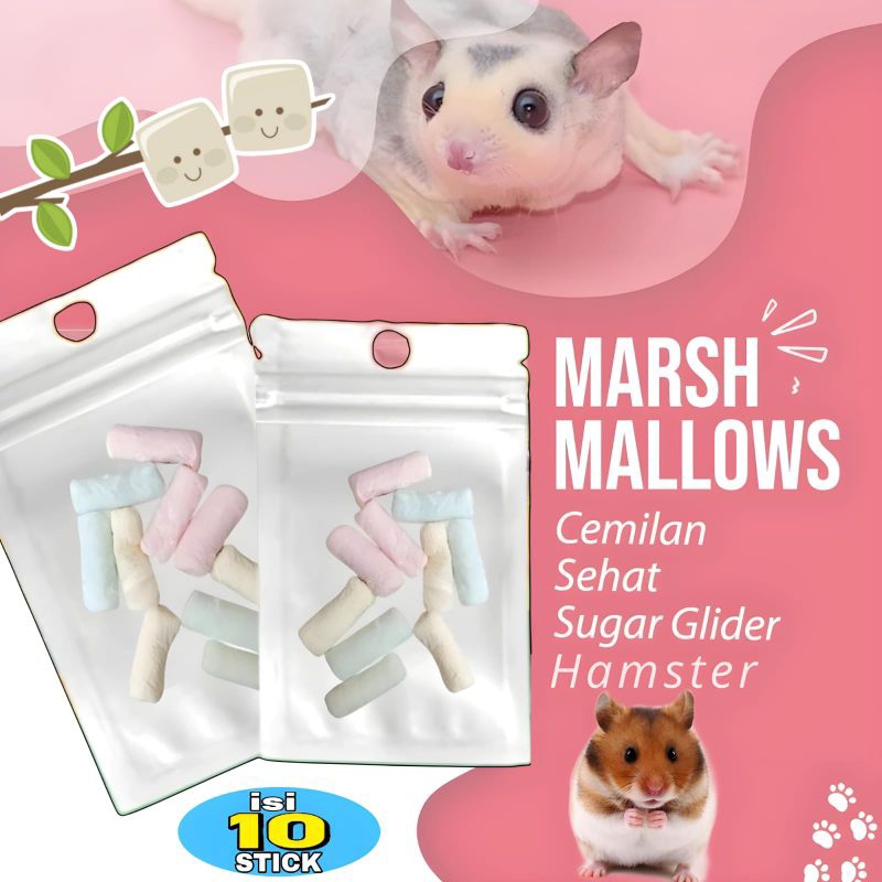 MARSHMALLOW 10 SNACK SEHAT MAKANAN HAMSTER