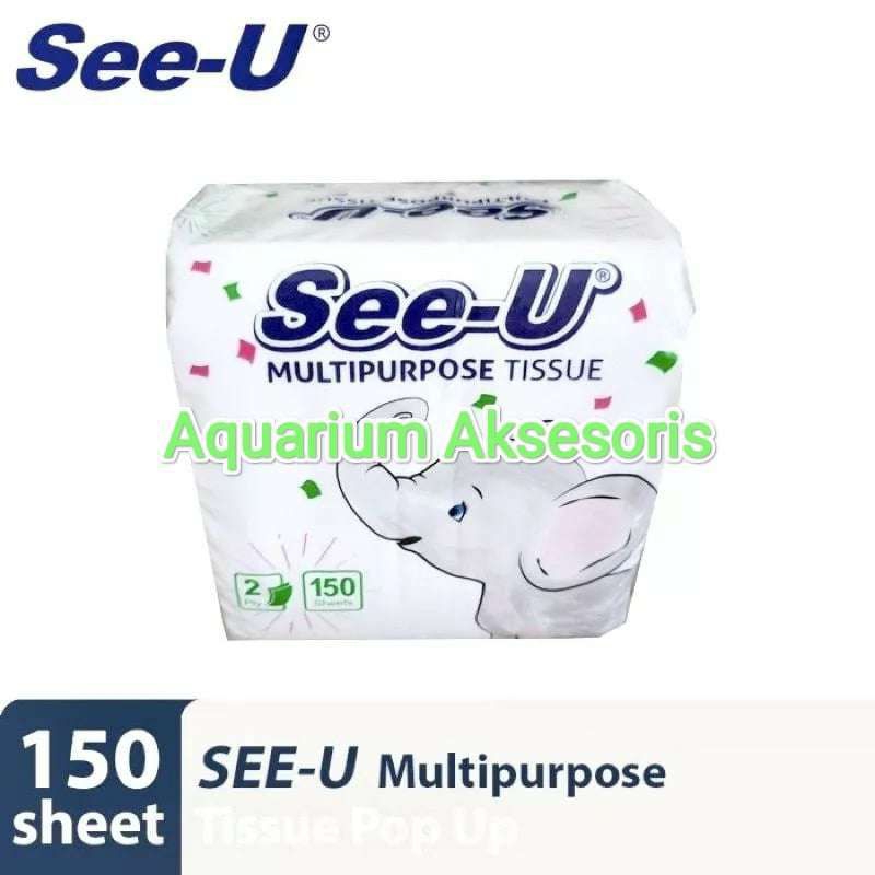 Tissue See U - Tisu See-U Pop Up Gajah Multipurpose 150 sheets
