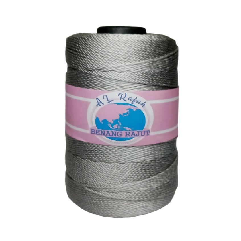 BENANG RAJUT POLY KILAP SILVER 200GRAM