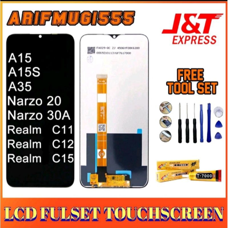 Lcd Touchscreen Oppo A16K - A16E - Narzo 20 - Narzo 30A - Free Tools Lem Fullset Original