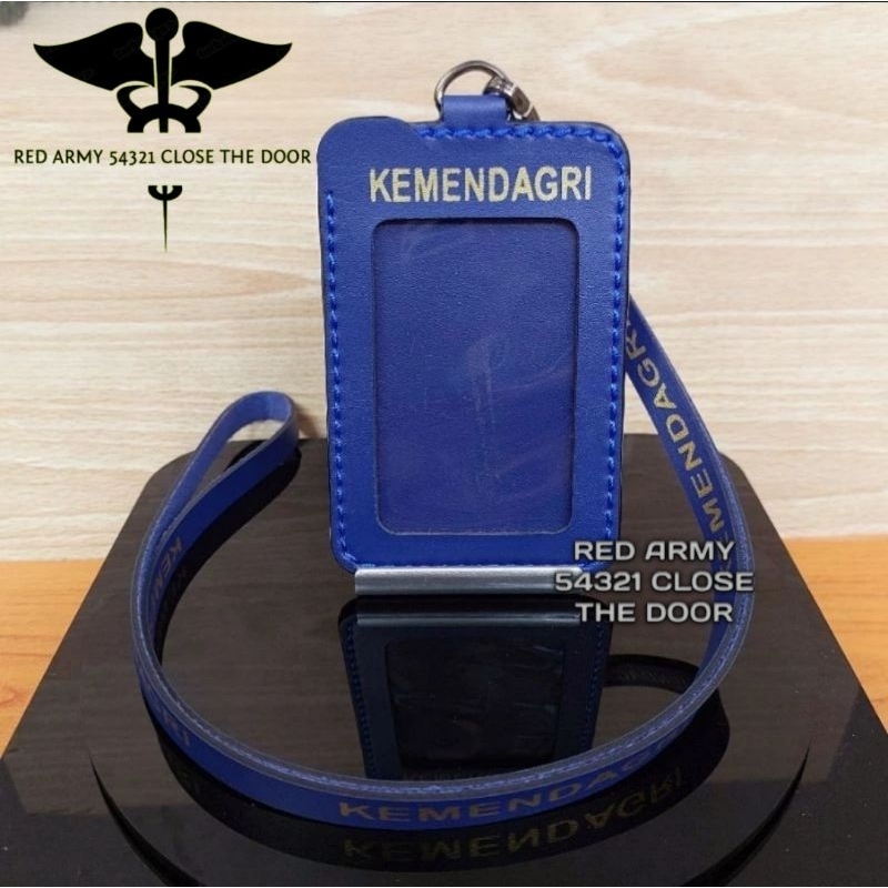 

ID Card Holder Tali Lanyard Name Tag Logo KEMENDAGRI Biru