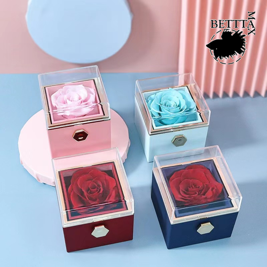 Hidden Rotating Jewelry Box The Beginning Eternal Rose Eternity Box Kotak Perhiasan Best Wishes