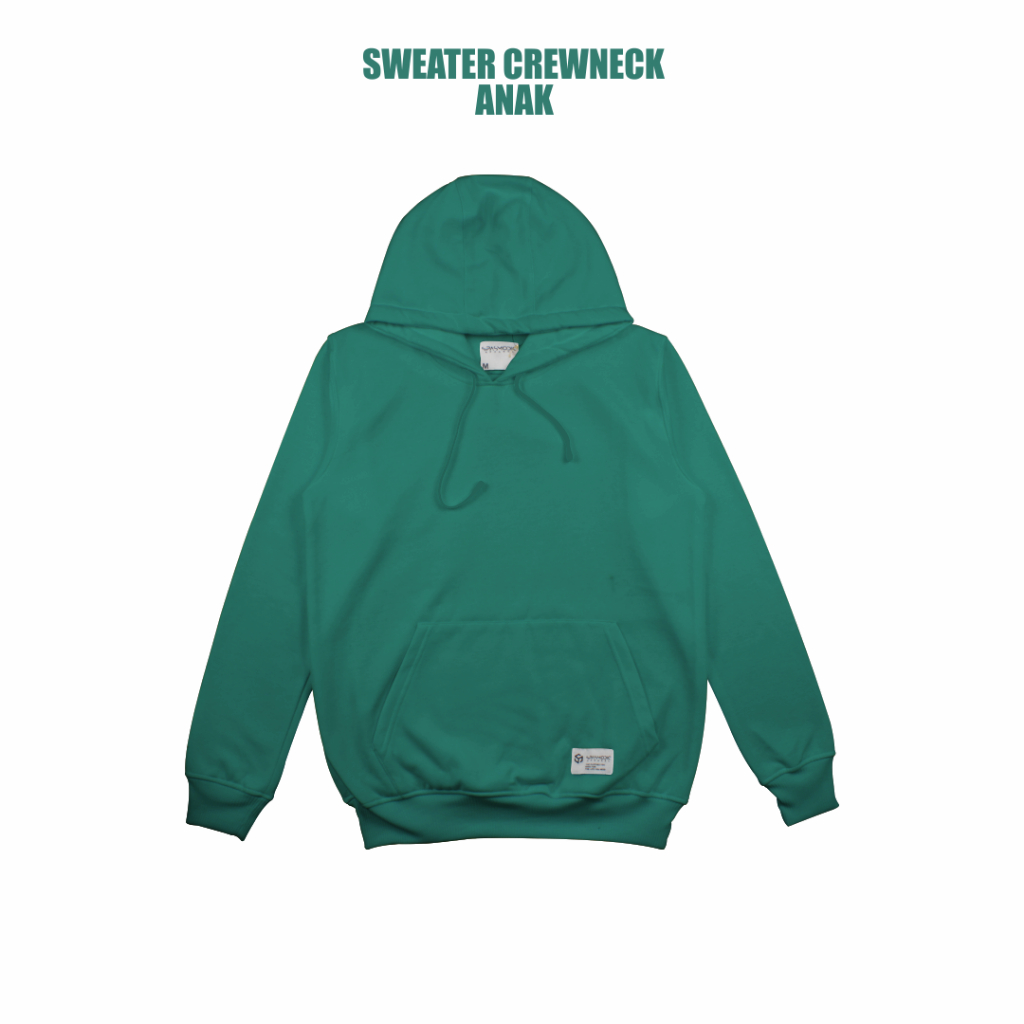 Spasmodic - Sweater Hoodie Anak Pria Wanita Basic Polos Tosca