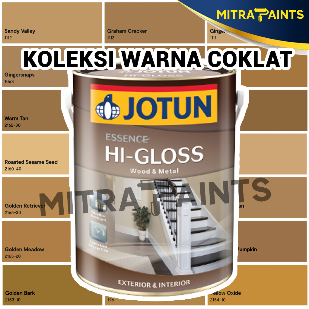 Promo Bm Jotun Hi Gloss Cat Kayu Cat Besi 0,9 Liter 1 Kg / Cat Jotun Kilap Warna Coklat