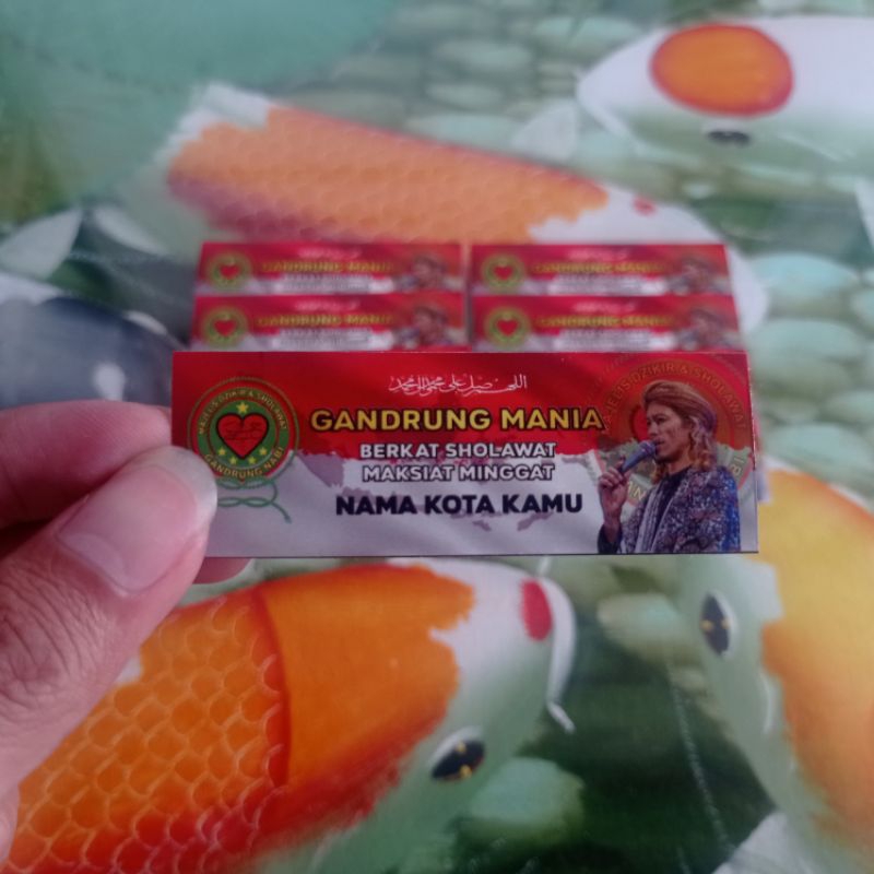 

(Minimal Order 10 pcs) Stiker Gandrung Mania Background Merah Putih Vynil/Hologram, Tahan Air, Tahan Lama