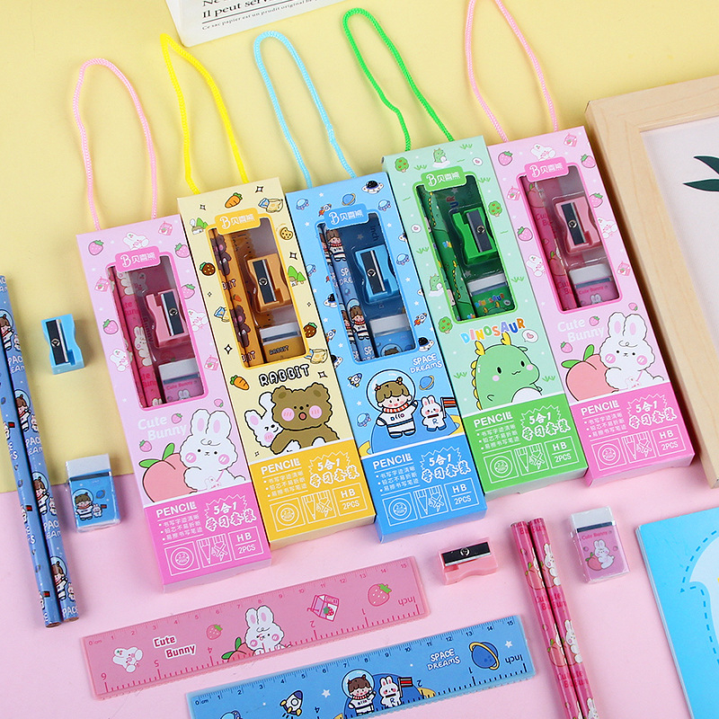 

(snapcorner)Alat Tulis Set Alat Tulis 5-in-1/ Set Pensil Pola Kartun