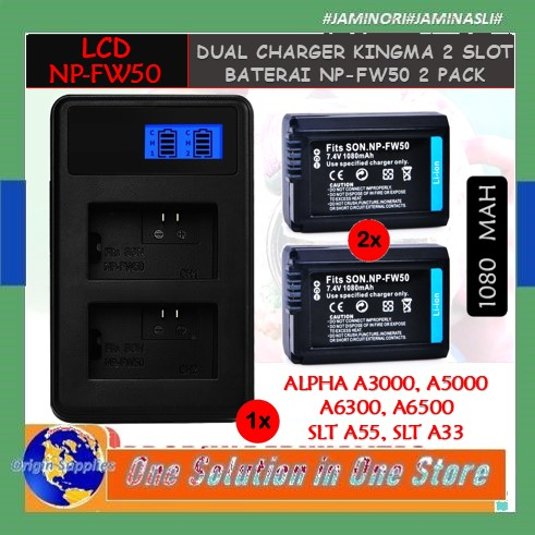 Dual Battery Charger with LED Display for SNY NP-FW50 Battery for SNY NEX-3 NEX-5 NEX-6 NEX-7 NEX-C3