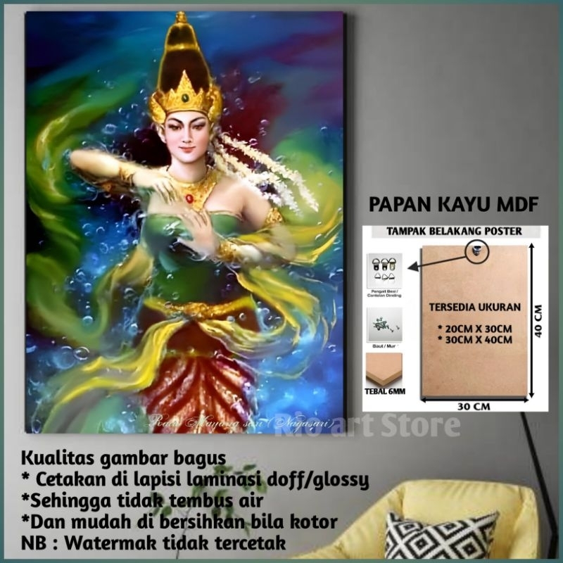 Hiasan dinding bahan papan kayu mdf poster ratu mayang sari untuk walldekor atau pajangan dinding