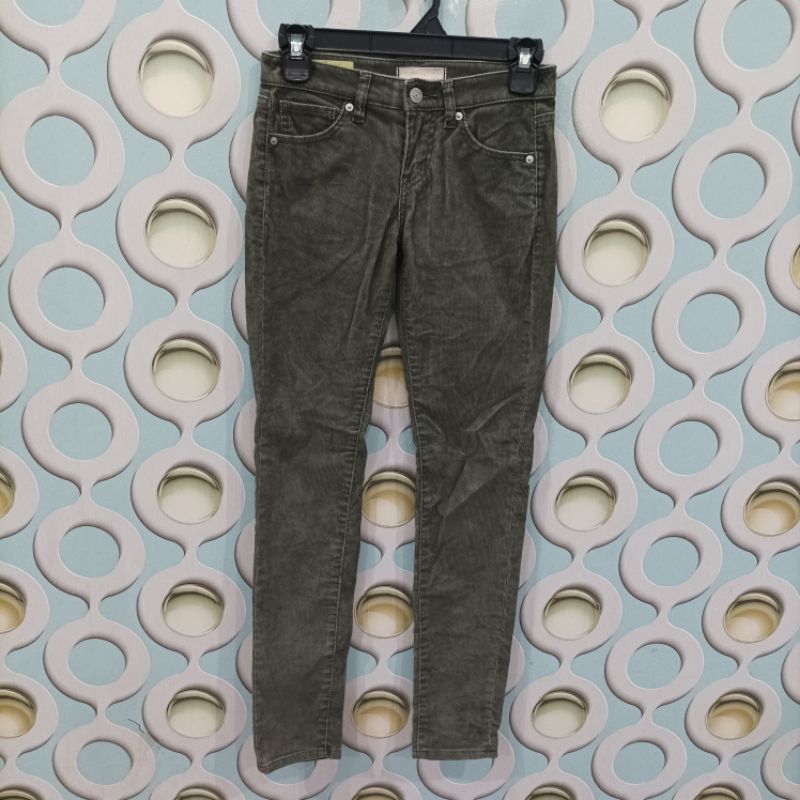 CELANA CORDUROY WANITA UNIQLO ORIGINAL SIZE 22 DWC017