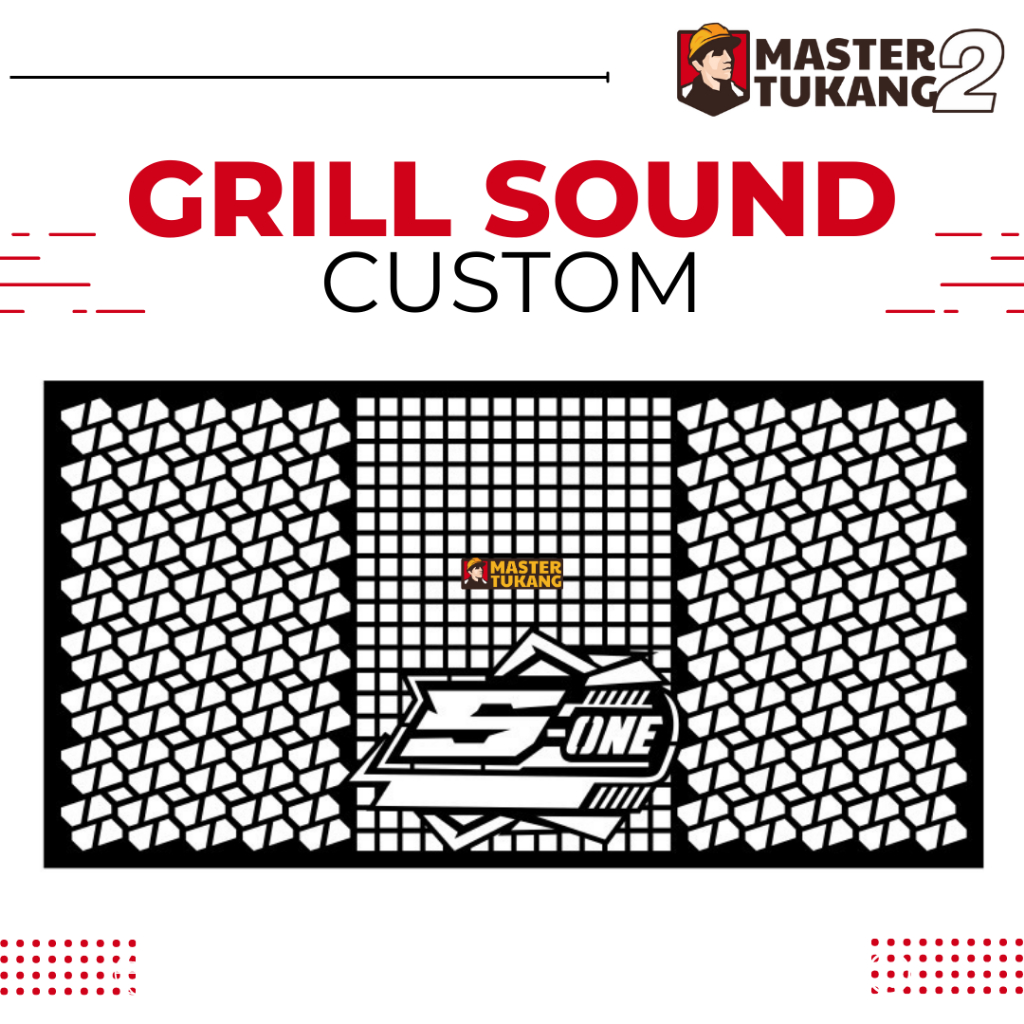 Grill Sound Box Speaker Custom Tutup Box - GRATIS DESAIN