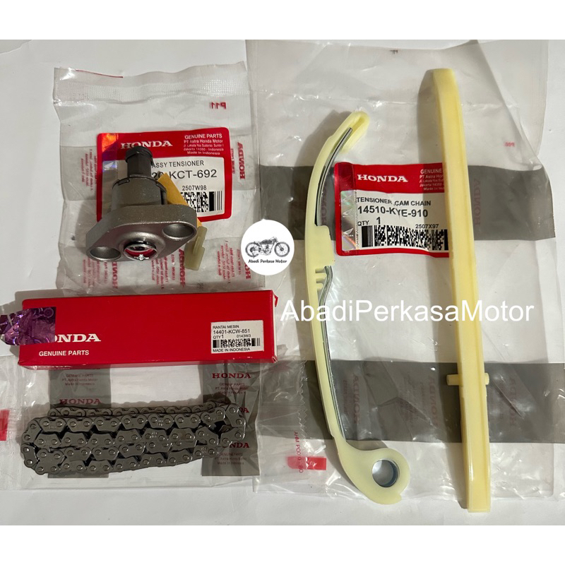 Paket Tensioner Rantai Keteng + Tonjokan Keteng + Karet Lidah Honda Megapro New Verza