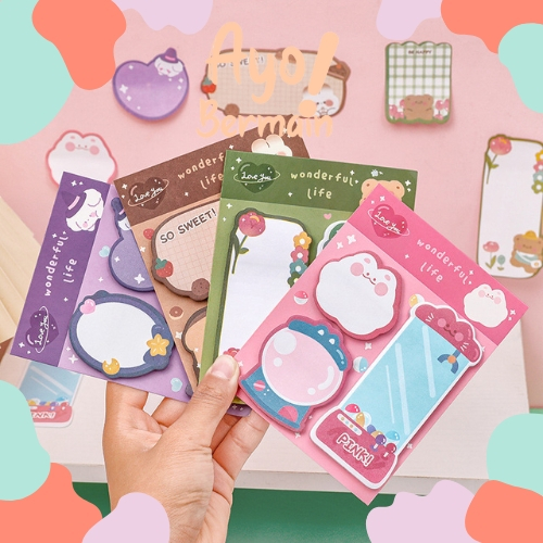 

Sticky Notes 3 in 1 Motif Lucu