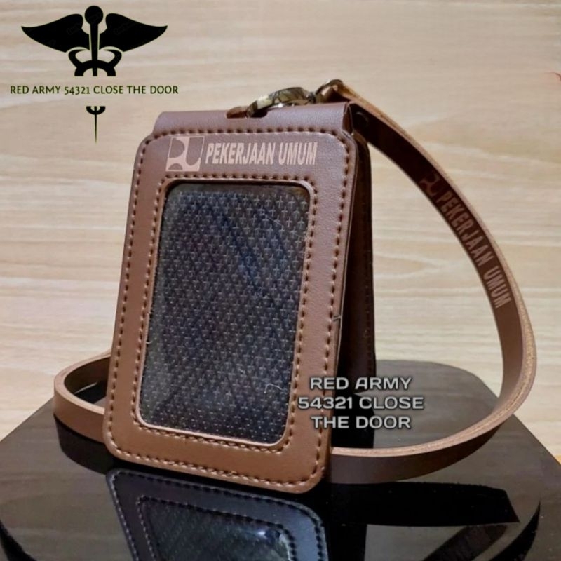 

ID Card Holder Tali Lanyard Name Tag Logo PUPR Model Lipat