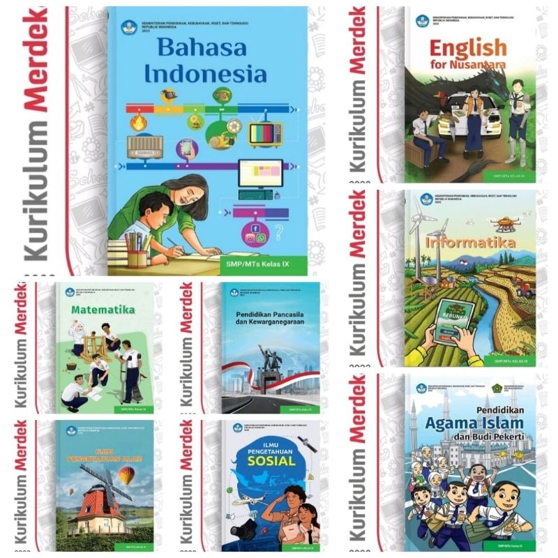Harga satuan buku siswa kurikulum merdeka kelas 9 edisi terbaru