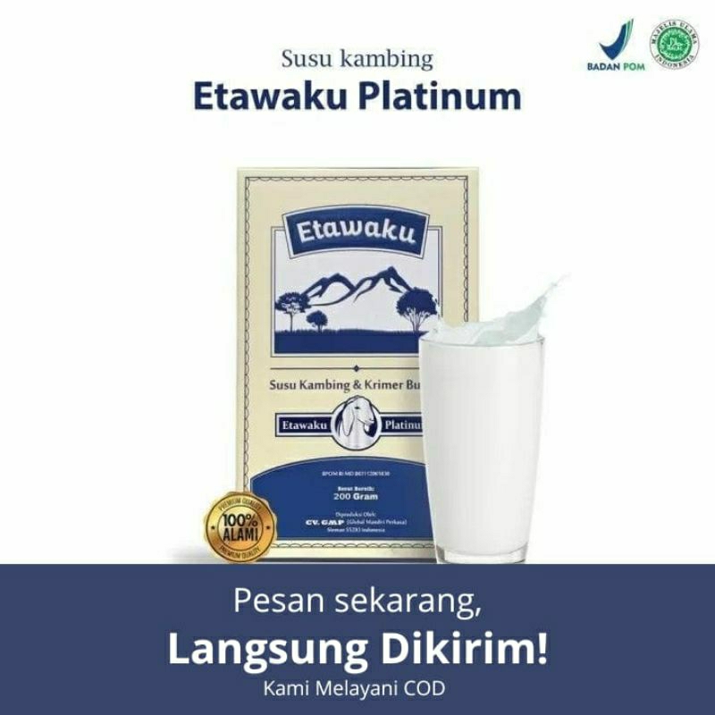 

Etawaku Platinum - Susu Kambing Etawa Asli 200 gr