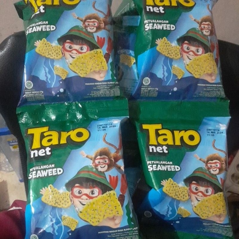 

Taro Net 1 Renceng Isi 10pcs @17g Rasa Rumput Laut Seaweed Snack Cemilan 1 Gantung Renteng