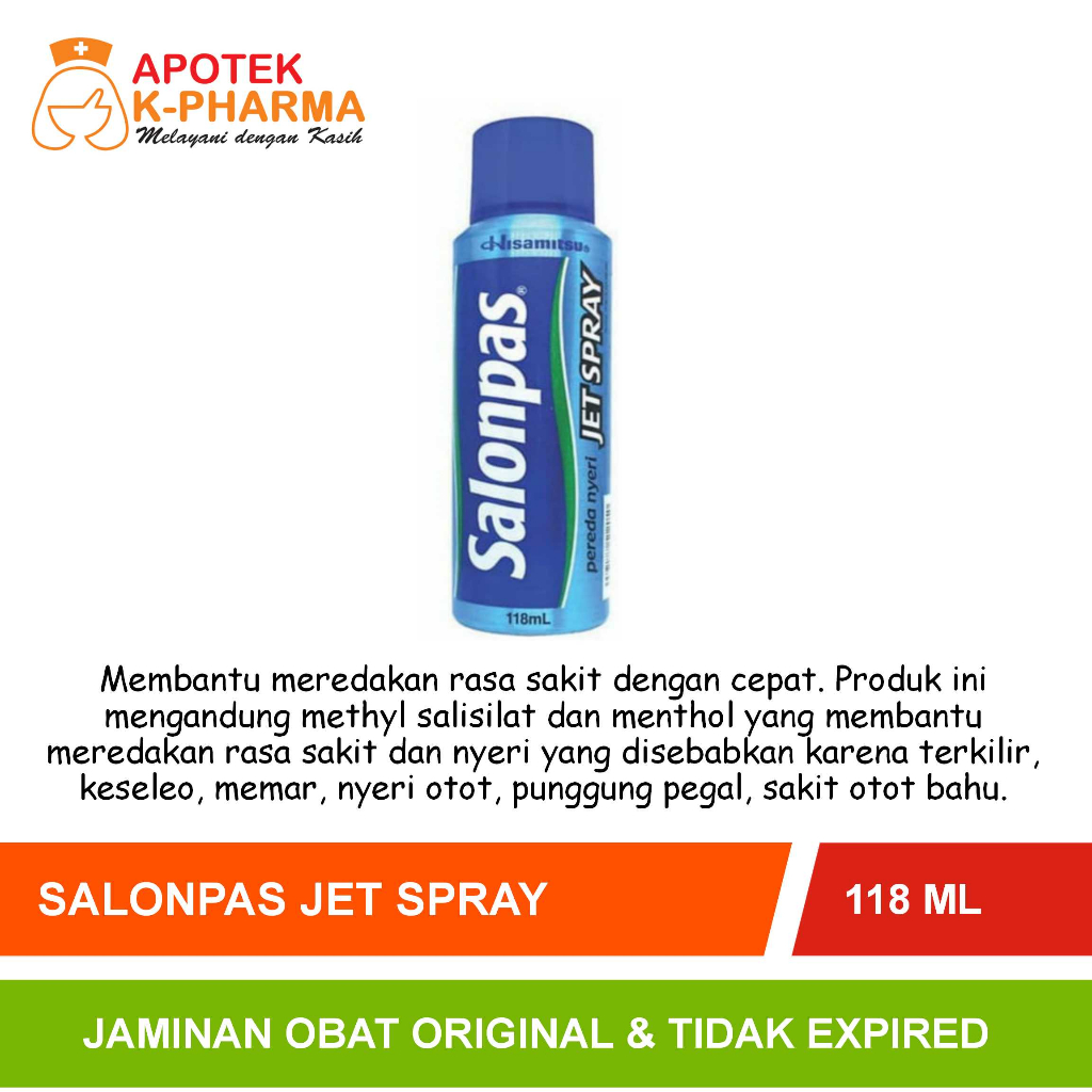 Salonpas Jet Spray Isi 118ml Obat Original