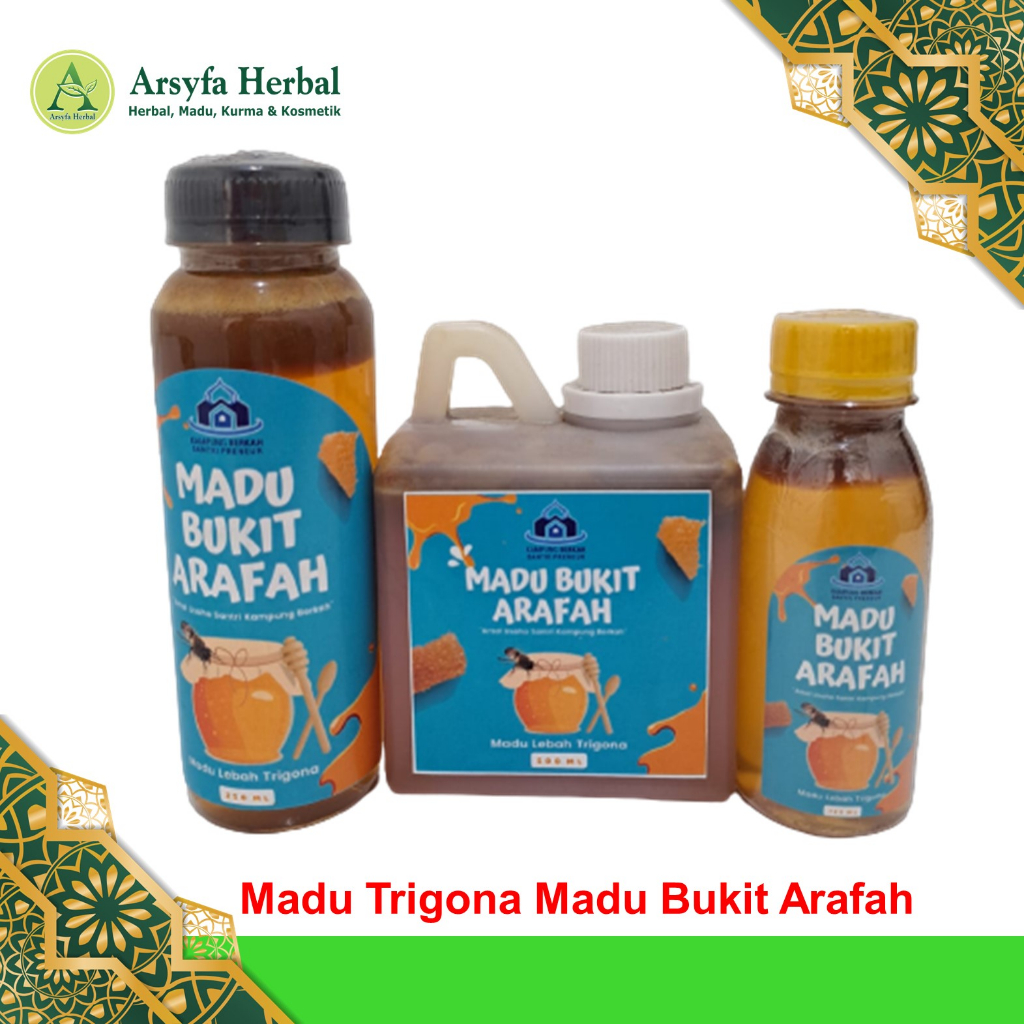 

Madu Trigona Bukit Arafah Madu Murni Trigona Isi 500 ml 250 ml & 125 ml