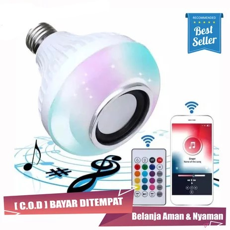 Bohlam Speaker Bluetooth LIGHT 12W - Tanpa Box Bawaan