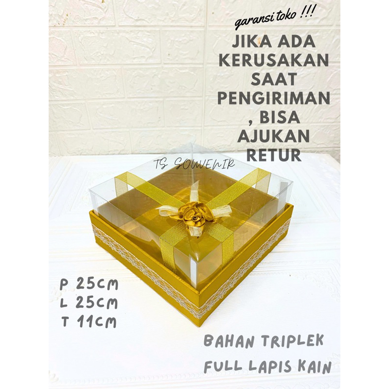 

box hantaran / kotak hantaran mika satuan 25*25*11