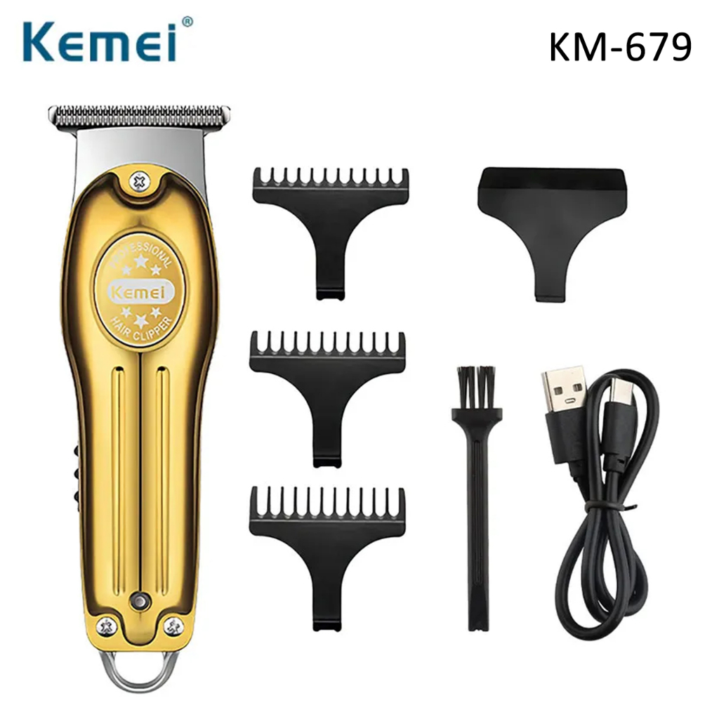Hair Clipper Mini KEMEI KM-679 Professional Mesin Cukur Rambut Cukuran Kumis Jenggot Cas Isi Ulang