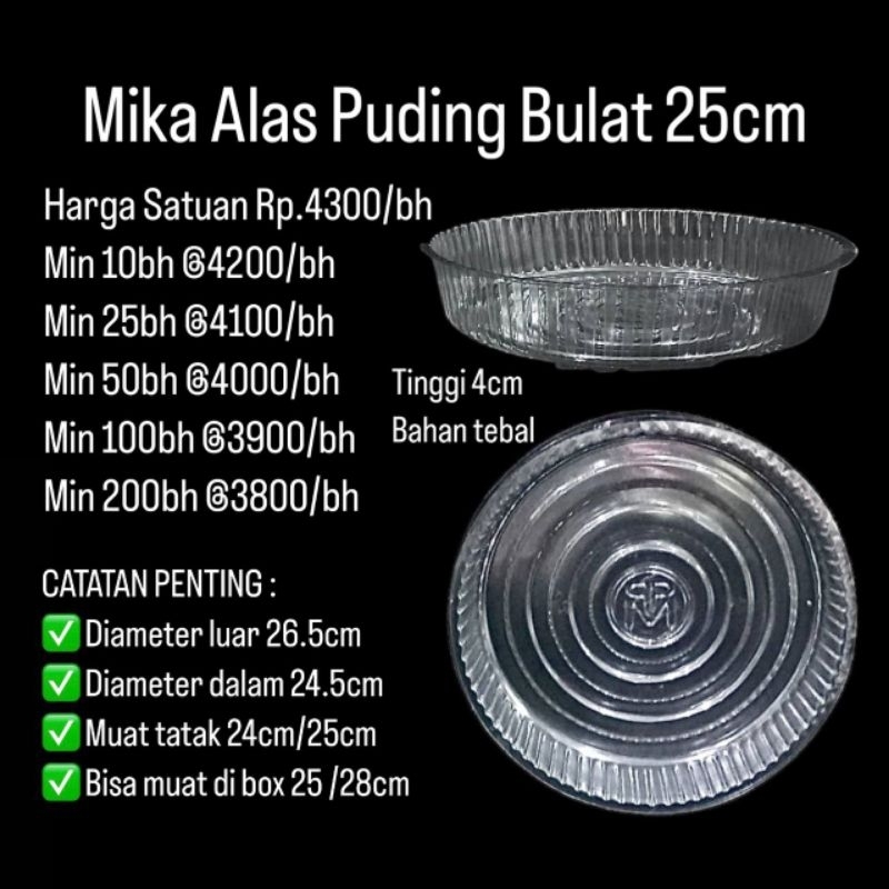 Mika Alas Puding Bulat 25cm