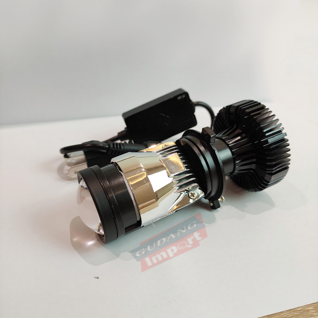 New Lampu Led Mobil Motor H4 Mini Projector Projie Mp25S 3 Warna Master Led