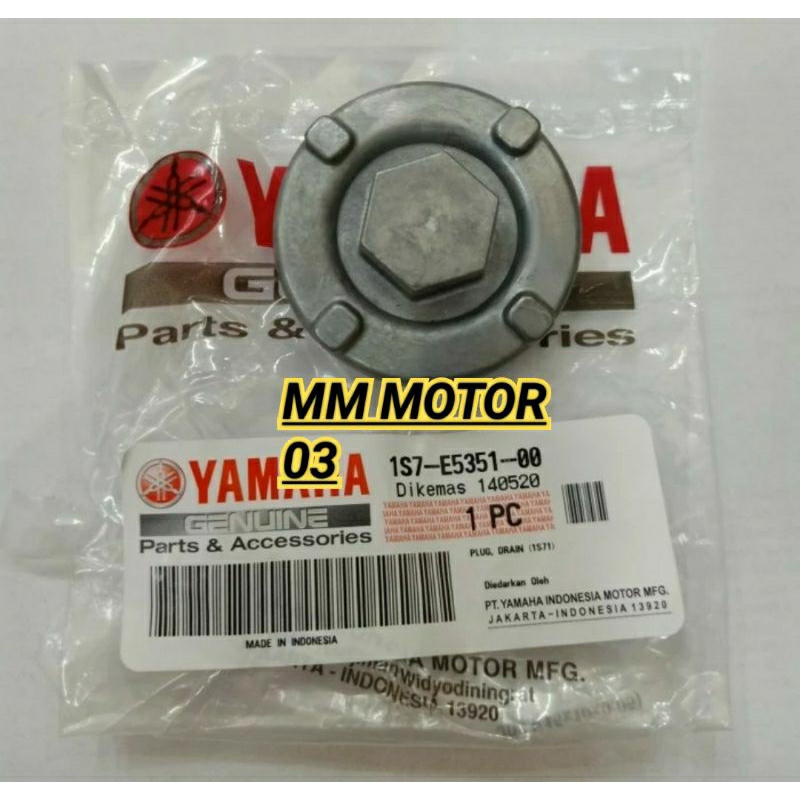 PLUNG BAUT TUTUP OLI BAWAH MESIN MX OLD VIXION YAMAHA ORIGINAL YGP