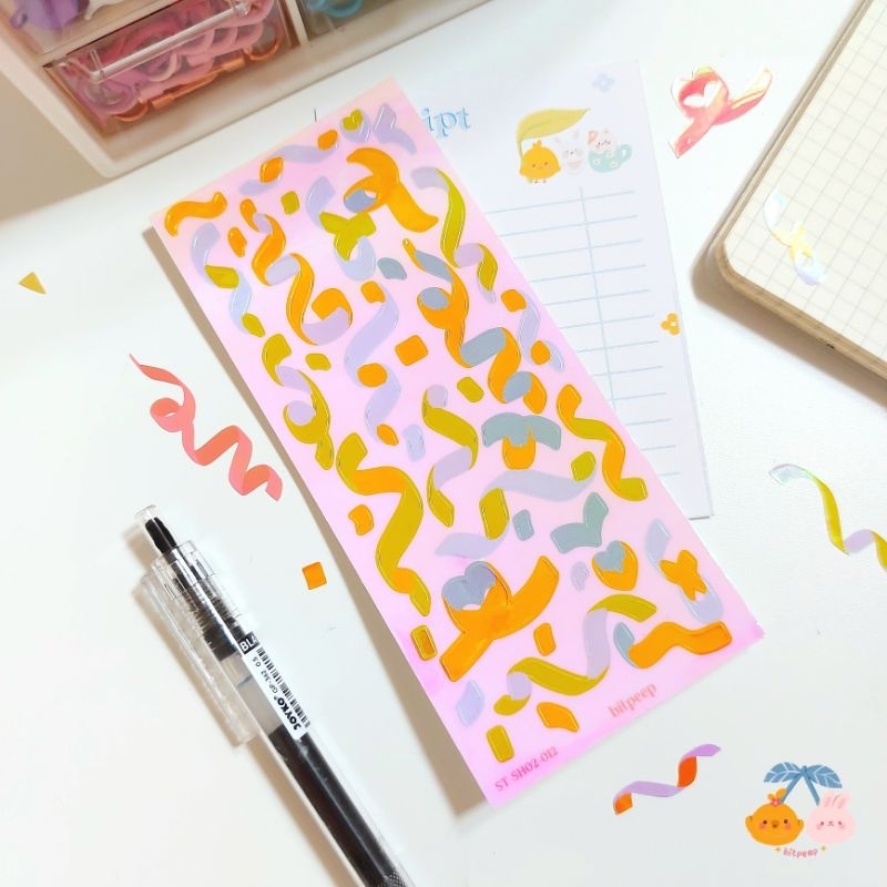 

Bitpeep Sticker Sheet - Holo Confetti | Stiker Hologram Kisscut