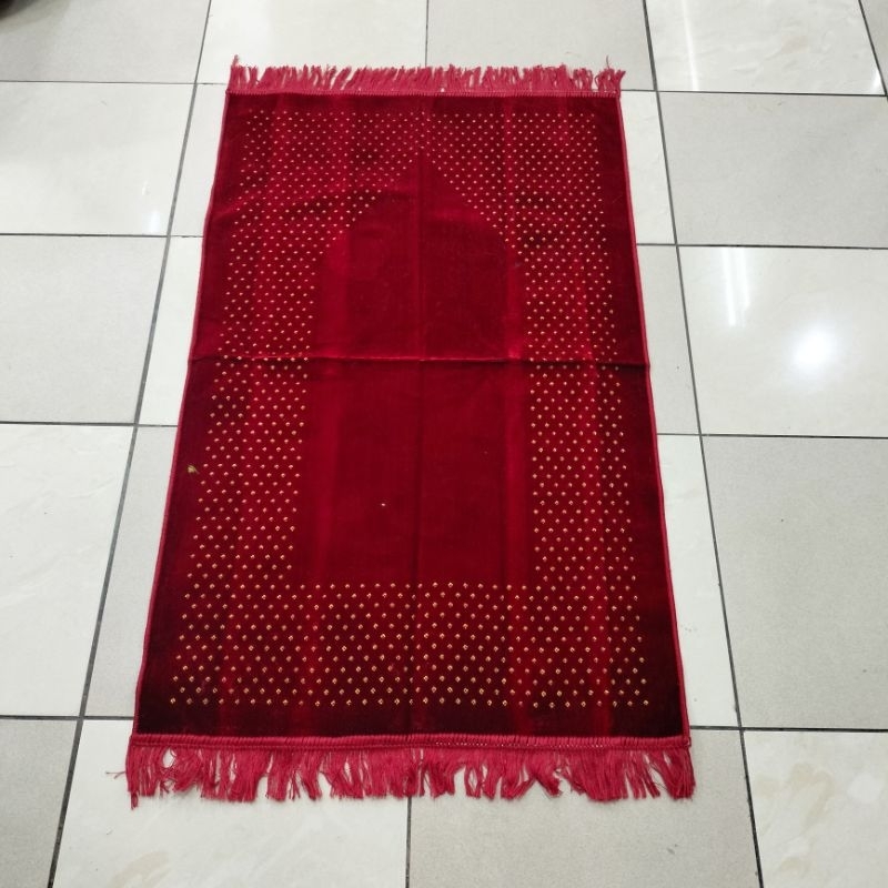 Sajadah turkey motif garis polos