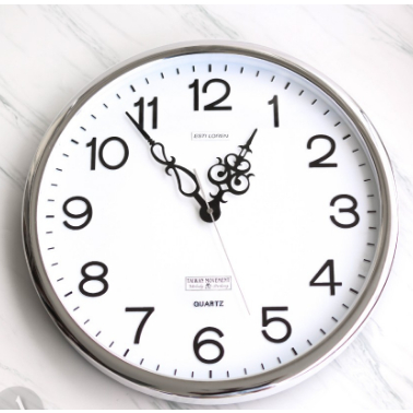Esti Loren CR T2053 DW Bulat Polos Minimalis Jam Dinding Diameter 45 cm jumbo/ Detak Movement 45cm 2
