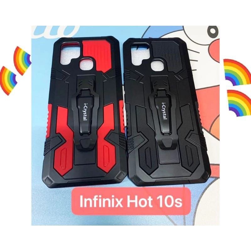 CASE INFINIX HOT 10S SILIKON HARD CASE STANDING COVER