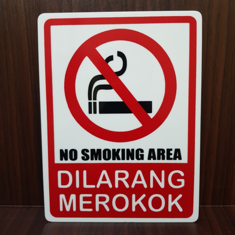 

Akrilik papan peringatan DILARANG MER0K0K