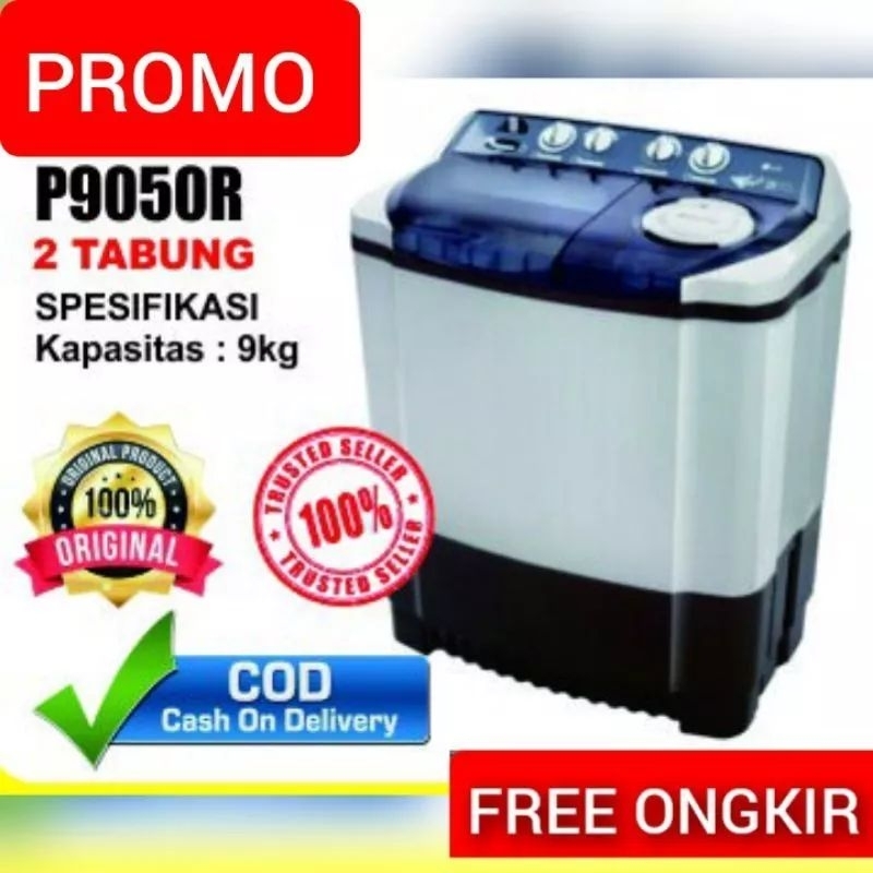 MESIN CUCI LG LG P 9050 2 TABUNG 9 KG