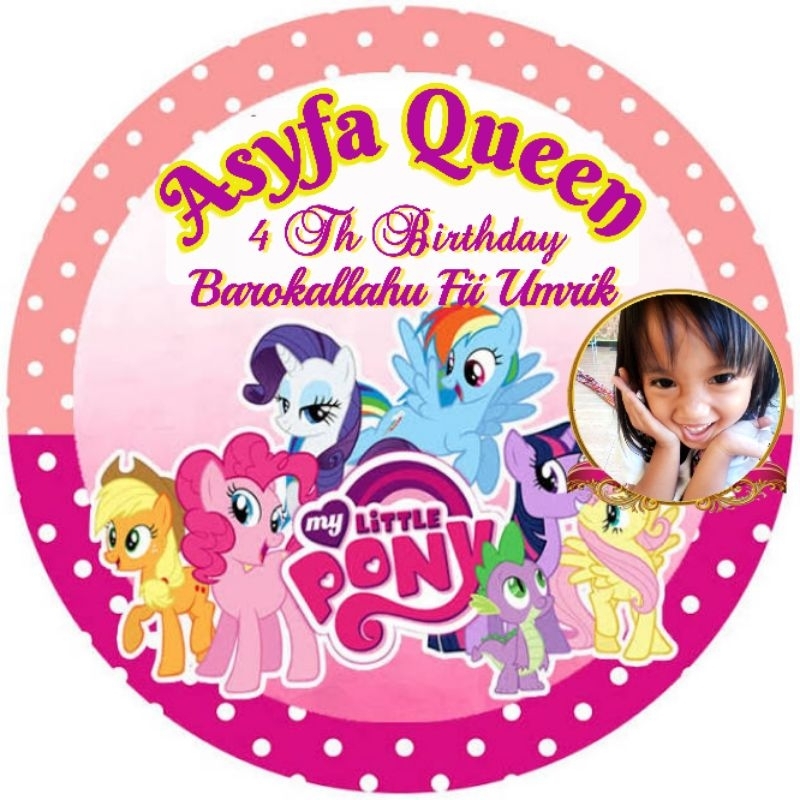 

STIKER LABEL BULAT UNTUK BINGKISAN ULANG TAHUN KARAKTER LITTLE PONY