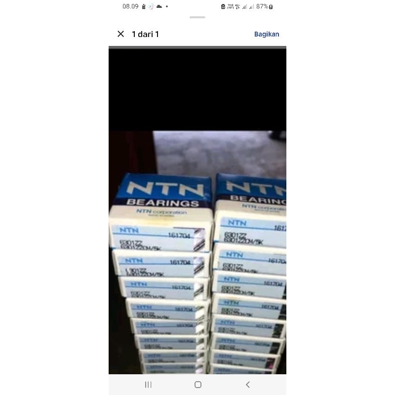 Ball bearing 6301 ZZ NTN Original