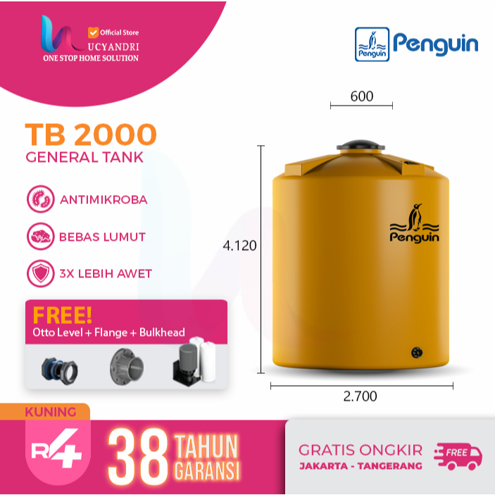 Toren Air Penguin TB2000 Tangki Air Plastik 19800 L Tandon TB 2000