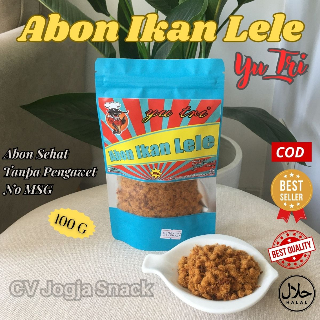 

Abon Ikan Lele Yu Tri 100 Grm Tanpa Pengawet No MSG Halal MPASI Fresh Premium Floss Lauk Cemilan