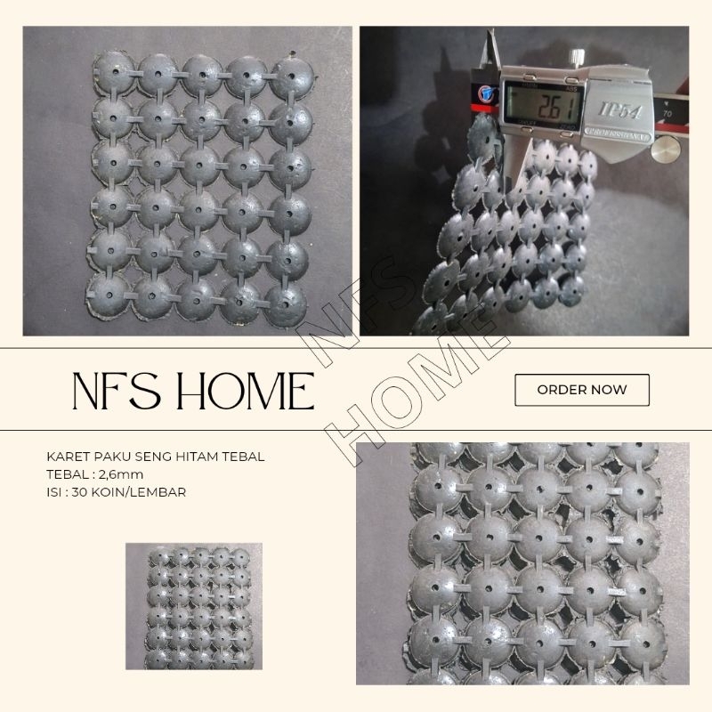 Karet Paku Seng Karet Asbes Karet Atap Anti Rembes 30pcs/Lembar Tebal 2,6mm
