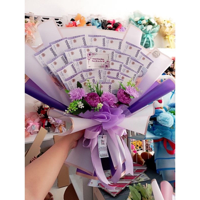Buket uang asli 10ribuan/Money bouquet 10ribu