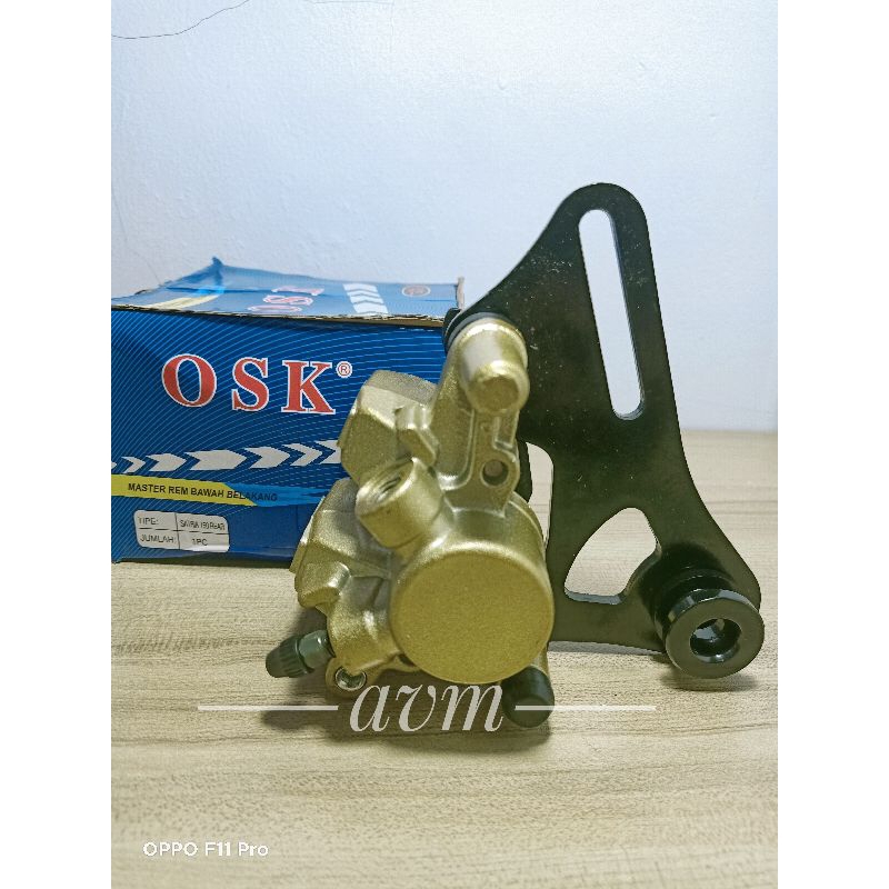 Kaliper Assy Belakang OSK Motor Suzuki Satria Fu 150 Plus Breket Dan Dispad
