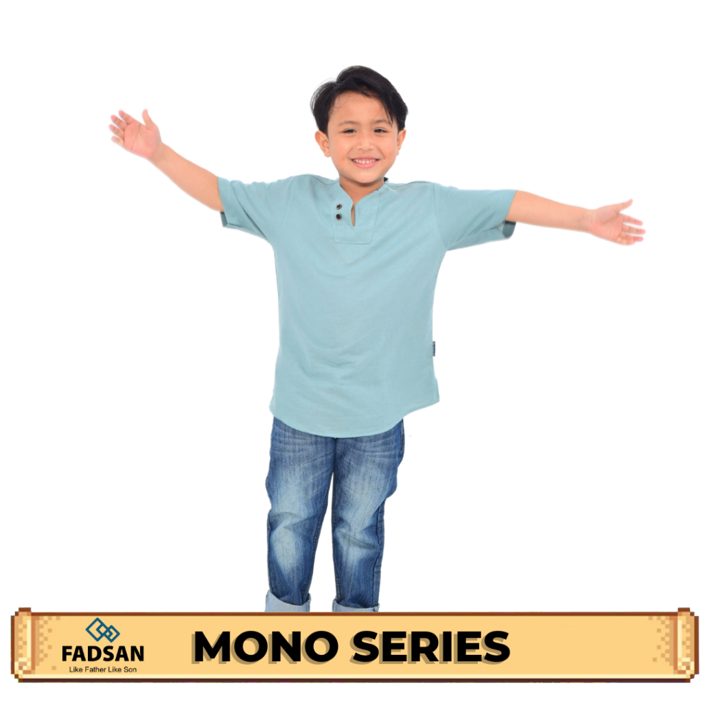 Baju Koko Anak Lengan Pendek Atasan Muslim Kekinian Terbaru Mono Series FADSAN