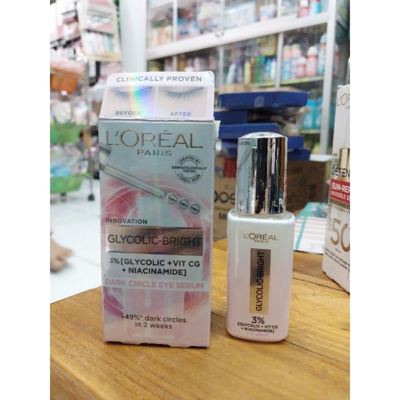 Loreal paris glycolic bright dark circle eye serum