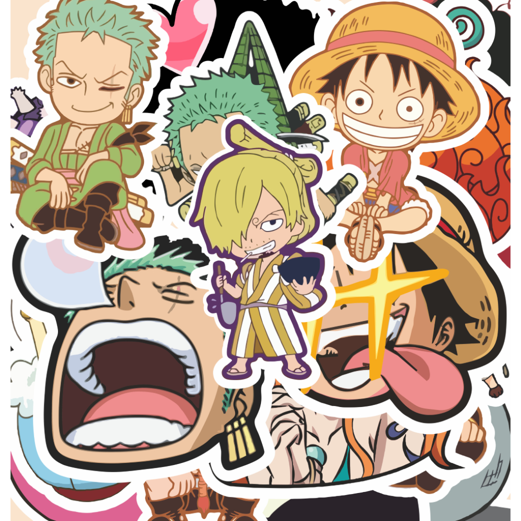 (20 pcs) ONE PIECE/random stiker satuan-anime/random stiker satuan/stiker kartun lucu/random/murah/s