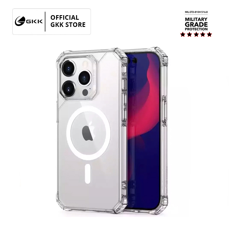 NAMPOL GKK Case iPhone X XR XS Max 11 12 13 14 15 PRO MAX PLUS MAGSAFE Anti Crack Anti Yellow