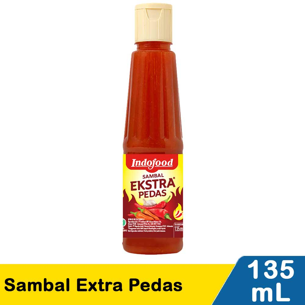 

Saus Indofood Sambal Extra Pedas 135 ml x 3 pcs