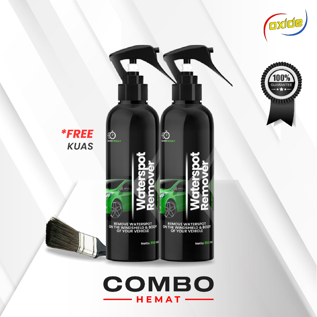 Oxide Waterspot Remover/Pembersih Jamur Kaca Mobil 250 Ml Combo