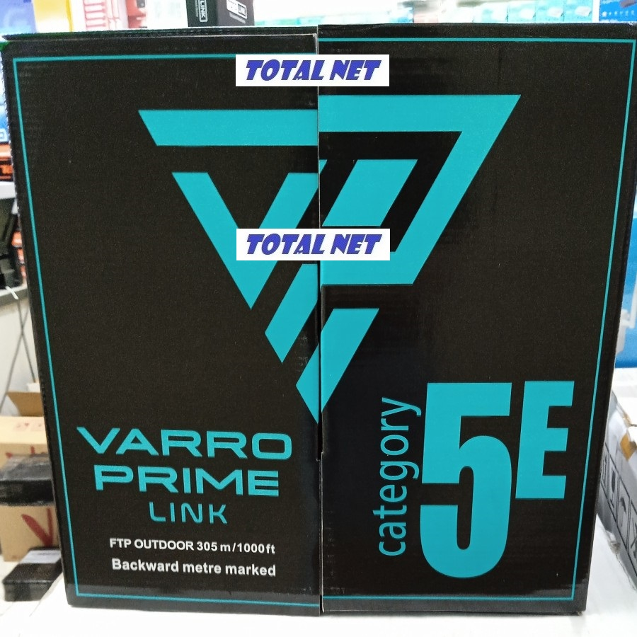 Varro prime FTP Cat5 Cat5e Outdoor Hitam Single Jacket Kabel FTP Murah