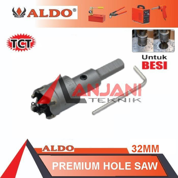 ALDO MATA BOR LOBANG HOLE SAW BESI TCT 32 mm BAJA STAINLESS STEEL 32mm